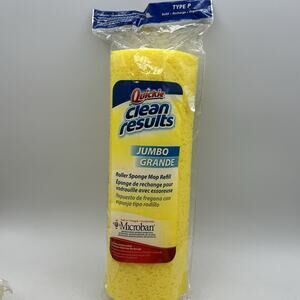 NEW Quickie TYPE P Clean Results Jumbo Roller Sponge Mop Refill Head Microban